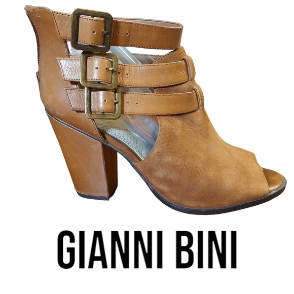 Gianni Bini Open Toe Strapy Heels EUC size 9.5 - Picture 1 of 6
